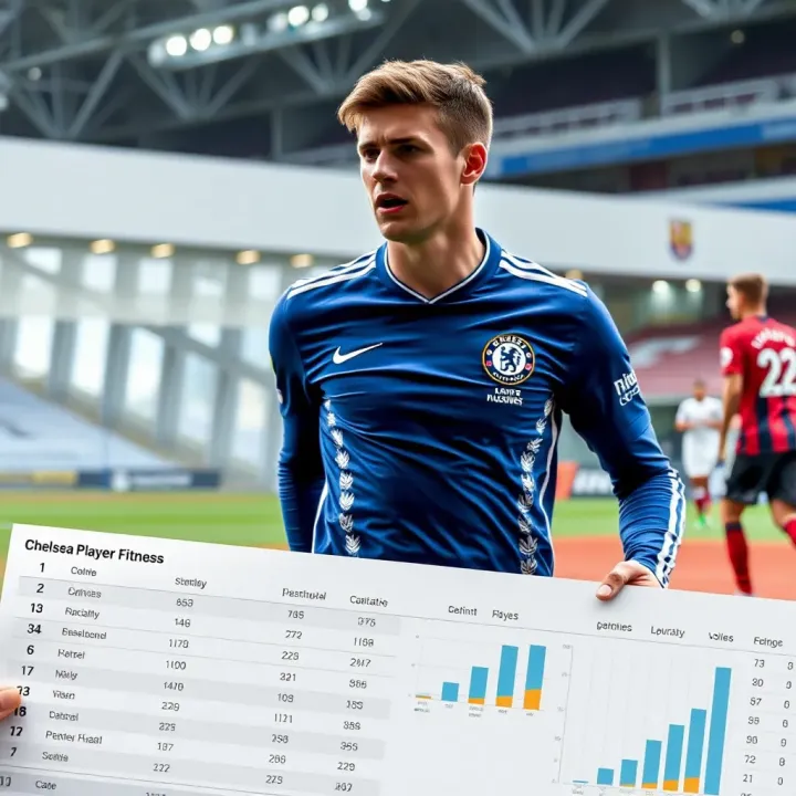 Detailed football statistics and player fitness data for Chelsea's upcoming match