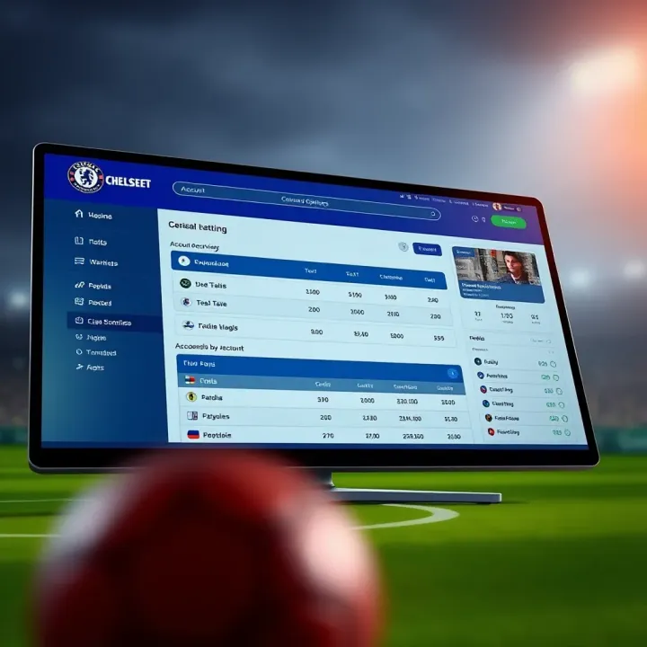ChelseaBet Account Dashboard Featuring Betting Options Dashboard displaying account overview and betting options on ChelseaBet platform