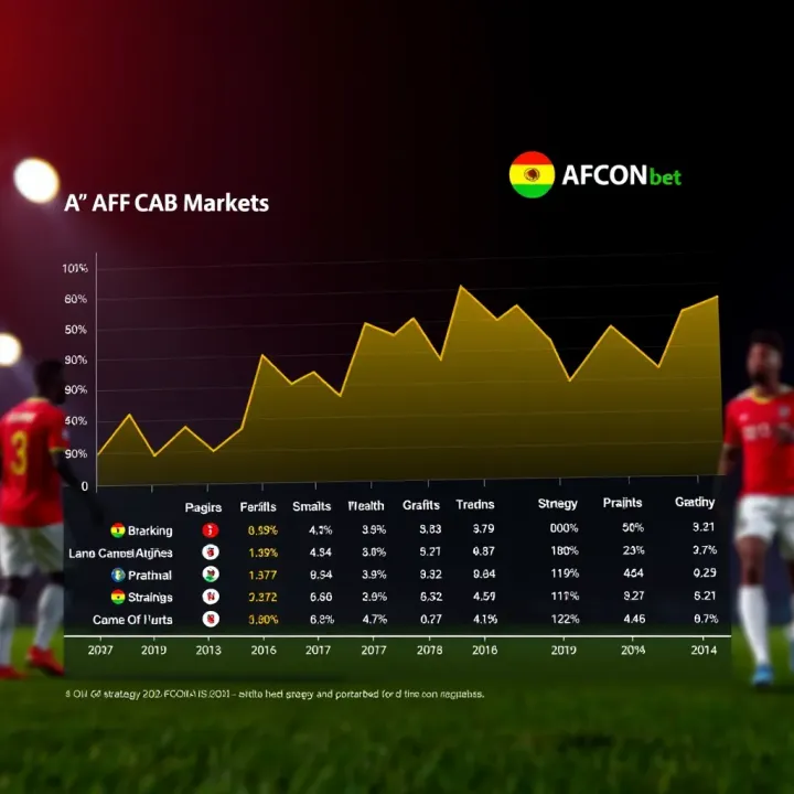 Graph showing betting markets and popular strategies for AFCON including odds trends and prediction models
