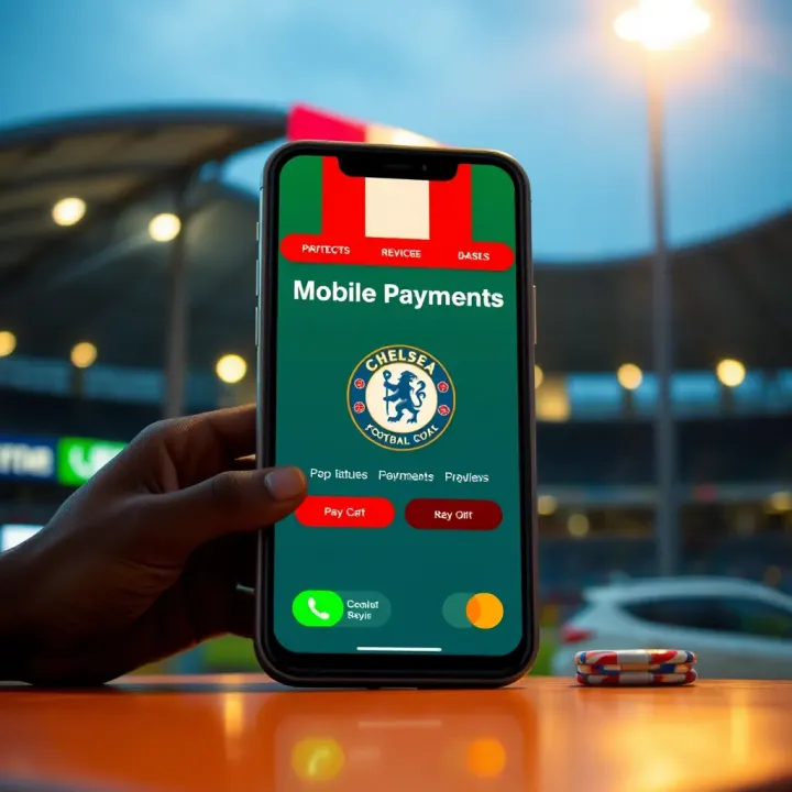 Illustration of mobile payment options available for ChelseaBet users in Nigeria
