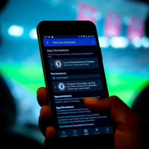 Mobile device screen showing app permissions settings for Chelseabet on Android