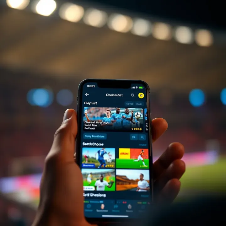 Exploring Betting Choices on Chelseabet Smartphone displaying various sports betting options on Chelseabet