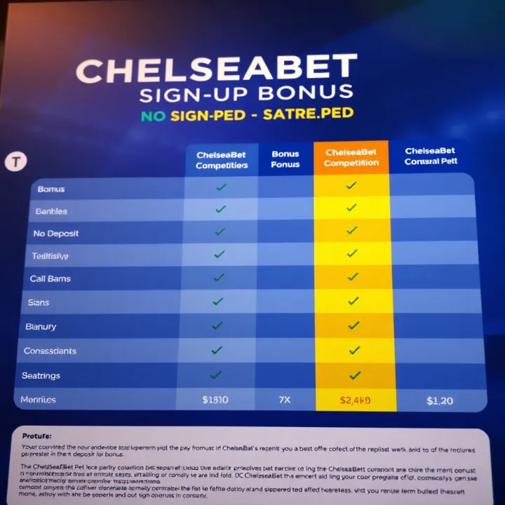 Comparison chart highlighting ChelseaBet bonus features against competitors in Nigeria