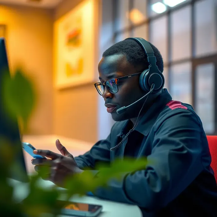 Customer support representative assisting a bettor with account inquiries via phone