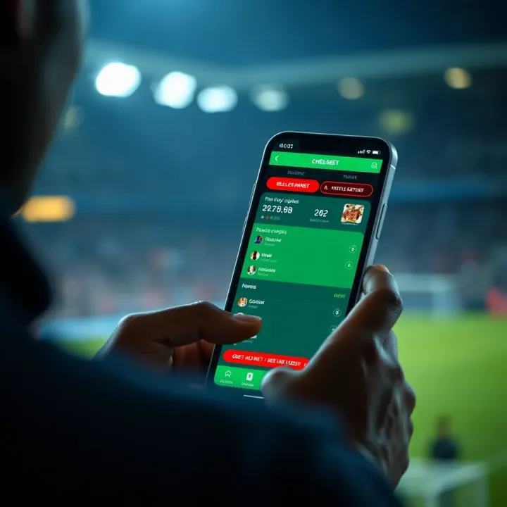 User navigating the Chelseabet Kenya app interface on a smartphone