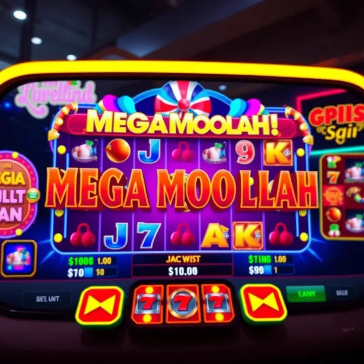 Chelseabet platform showcasing the Mega Moolah slot game interface with vibrant symbols and jackpot display