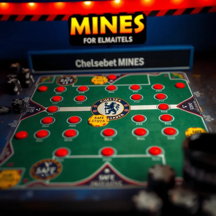 Visual representation of Chelseabet mines game board with clear markers for safe spots and mines