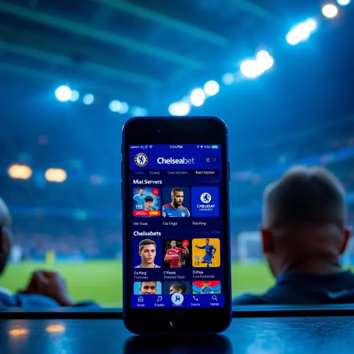 Chelseabet Mobile Platform Interface for Nigerian Users Mobile phone displaying the Chelseabet app interface for Nigerian betting
