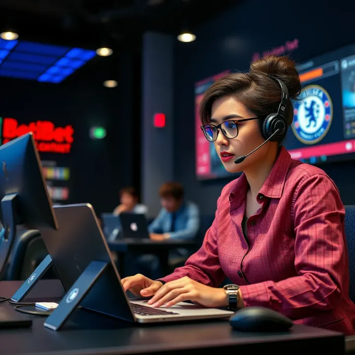 Customer support representative assisting a user with ChelseaBet deposit issues via online chat