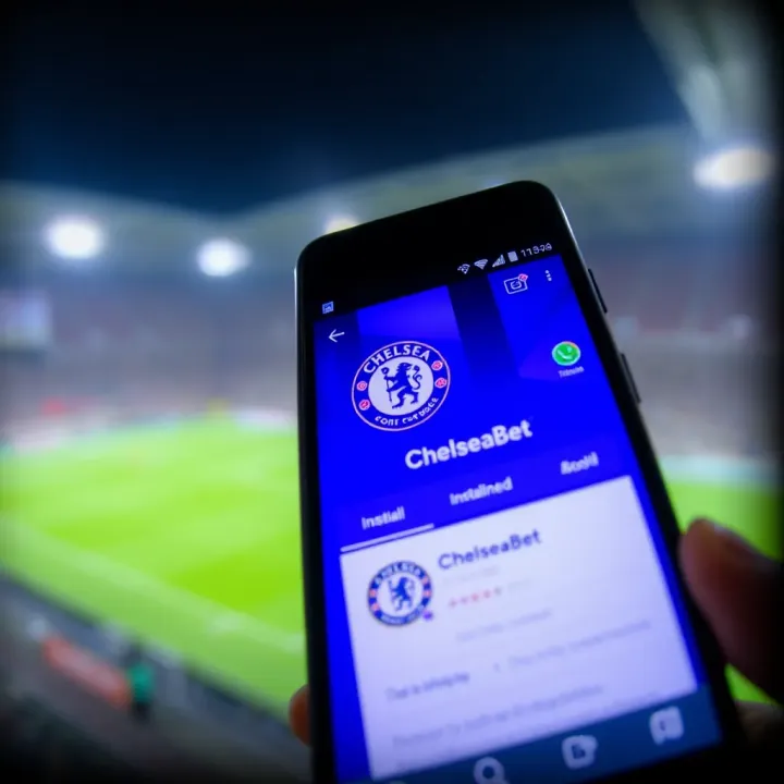 ChelseaBet NG App Installation on Android Device Android smartphone displaying ChelseaBet NG app installation screen