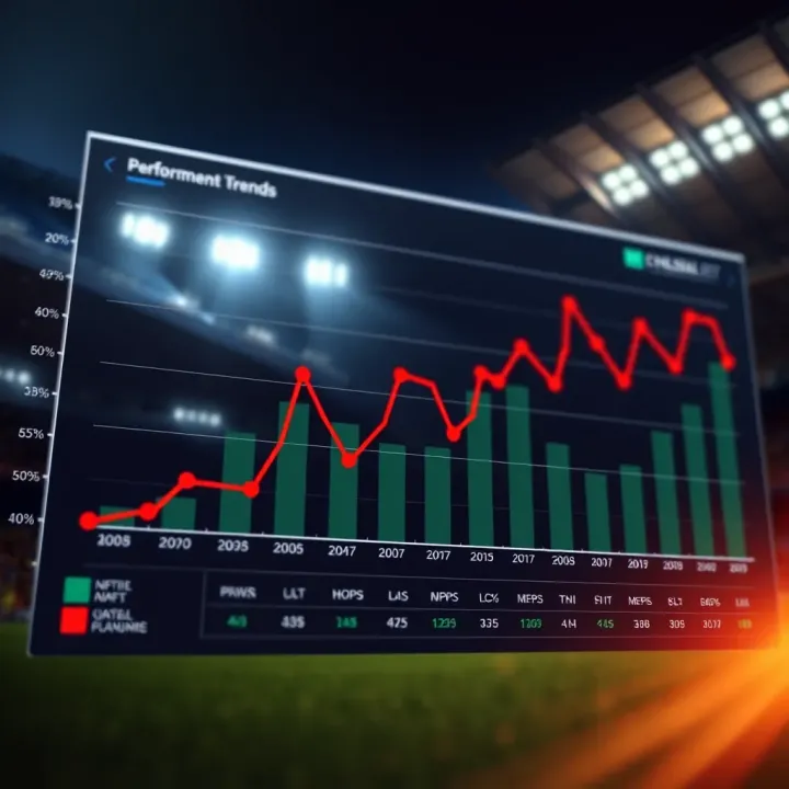 Graph illustrating betting trends and team performance analysis for Nigerian Professional Football League fixtures