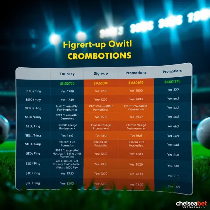 Comparison chart highlighting betting promotions offered by ChelseaBet and other Nigerian betting platforms