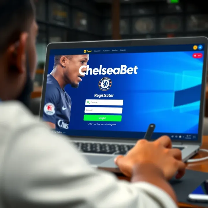 User completing registration form on ChelseaBet platform