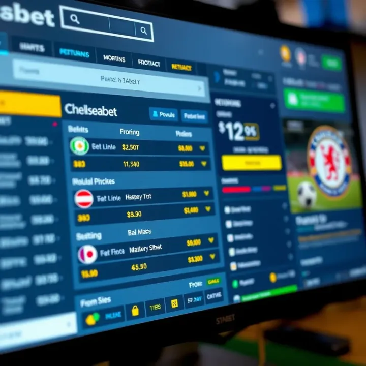 User interface showcasing popular betting options and smooth navigation on Chelseabet platform