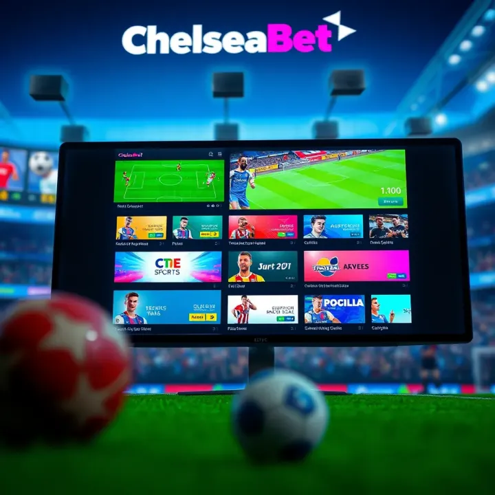 Virtual sports betting interface showing different game options on screen