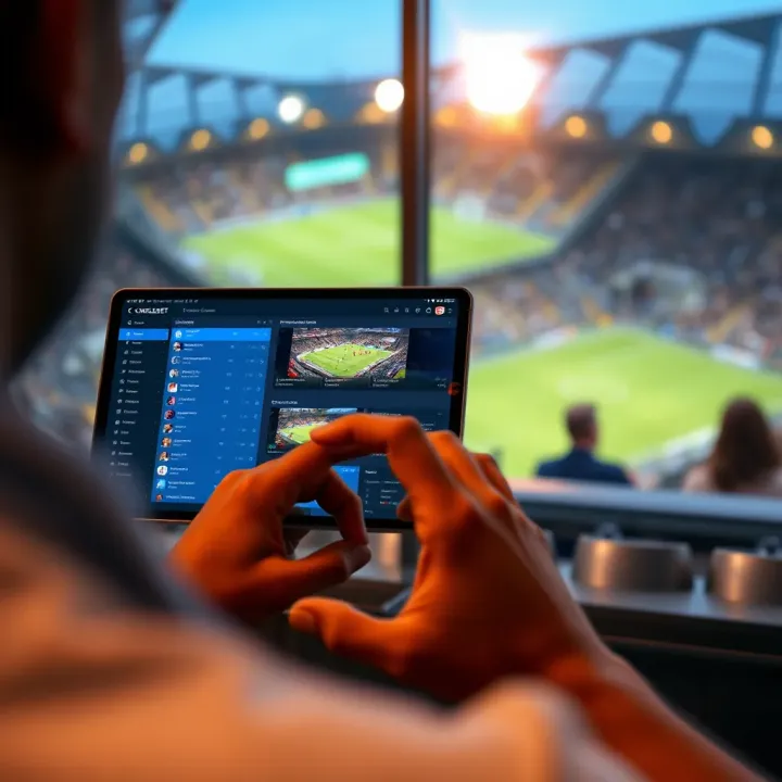 User navigating ChelseaBet sports betting platform on a digital device