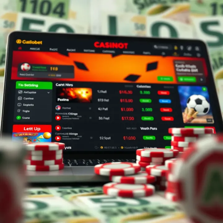 Exploring Online Casinos Similar to Chelseabet in Nigeria Online casino interface showing various betting options and digital chips on a Nigerian naira-themed background