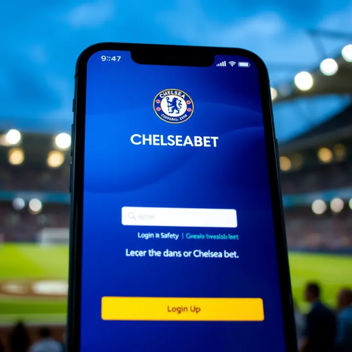Safety Features in Chelseabet App for Secure Betting Secure login screen of Chelseabet app emphasizing safety features for Nigerian bettors