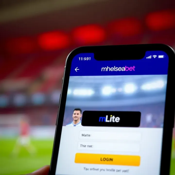 Mobile phone screen displaying the login page of the mLite platform on Chelseabet's old mobile site