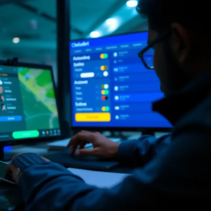 User navigating account settings on Chelseabet platform
