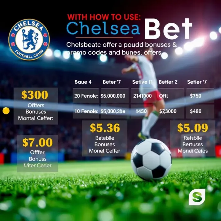Graphic showing different types of betting offers and bonuses available on ChelseaBet