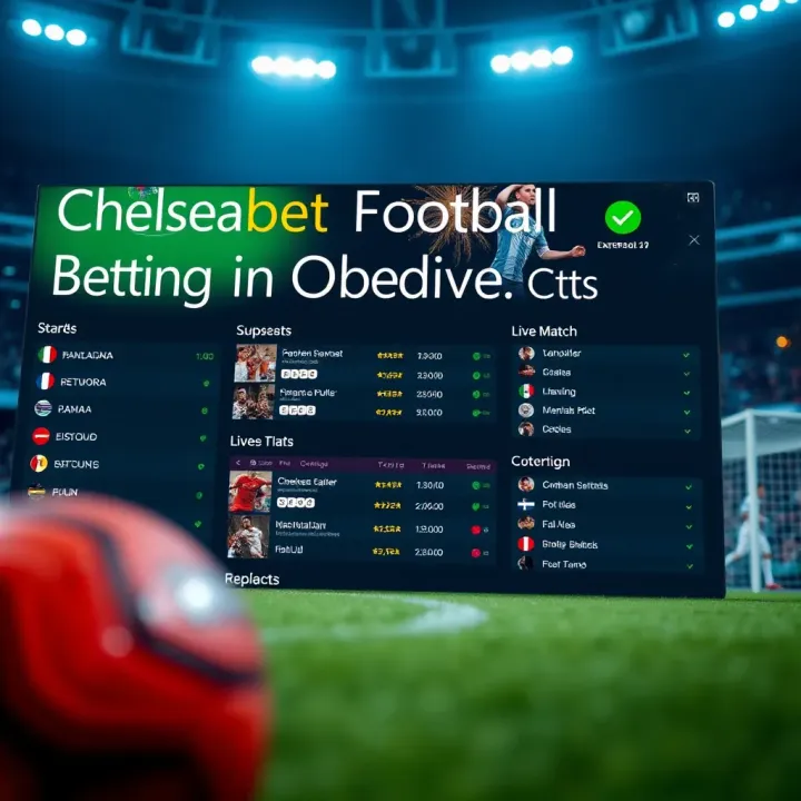 Interactive football betting interface showing various bet options and live match updates