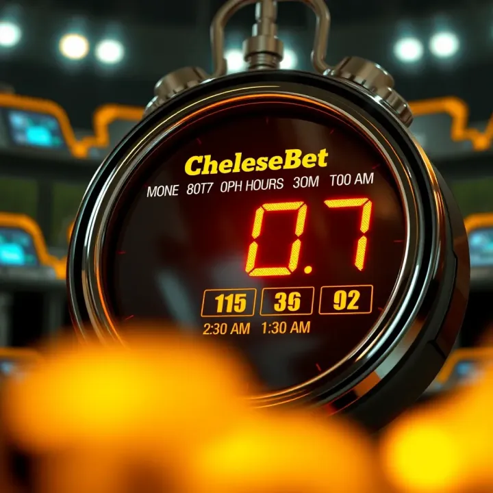 CheleseBet Operating Hours Overview Illustration of a digital clock showing betting hours to indicate when the platform is accessible