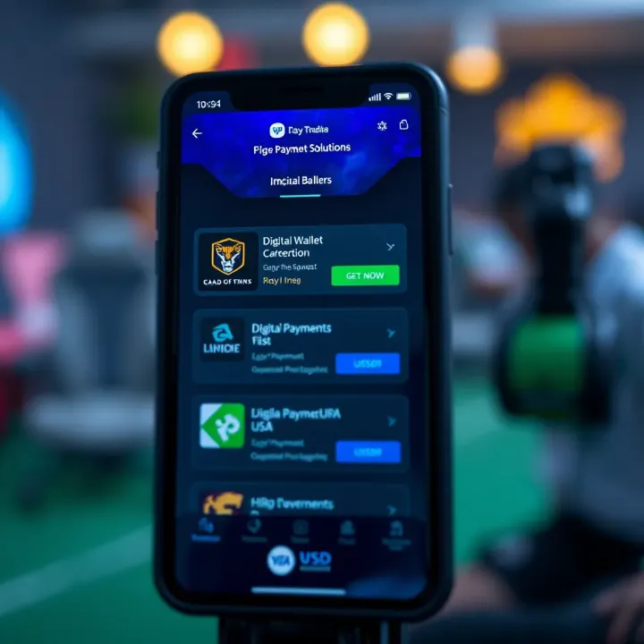A digital wallet and USSD payment options displayed on a mobile device screen for Nigerian eSports betting