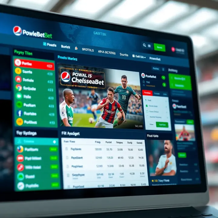 User interface displaying multiple sports betting options on Pawa Chelseabet platform