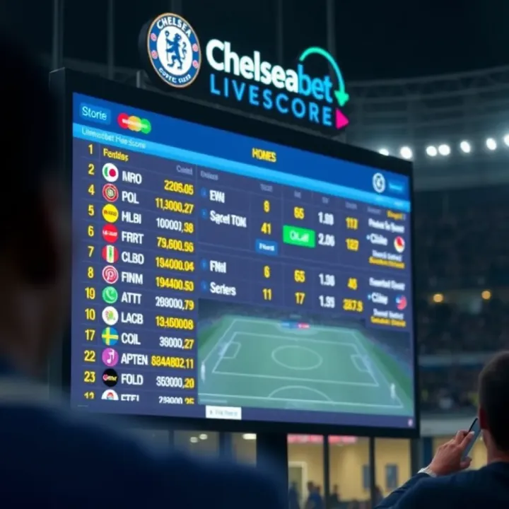 Live football match scoreboard displaying real-time scores and match events on a digital platform