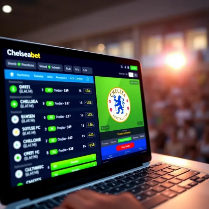 Digital betting interface displaying odds and options for football matches