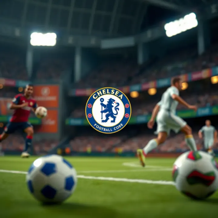 Visual representation of Chelseabet sure code in sports betting with football and prediction icons