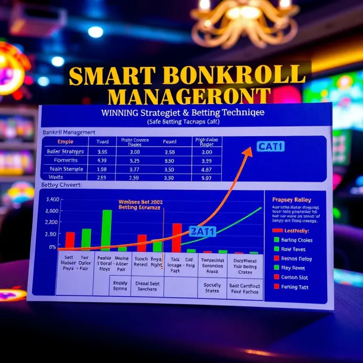 Chart illustrating bankroll management and betting strategies for online slot players